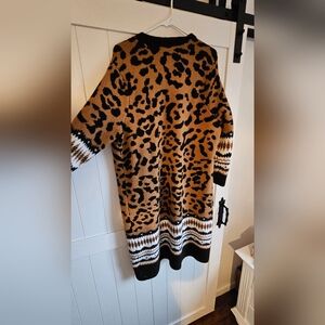 Torrid leopard print long cardigan